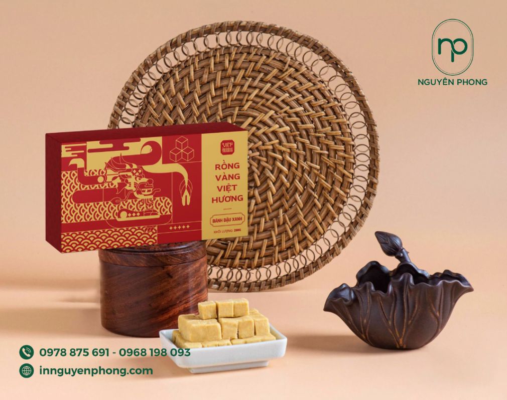 in hộp đậu xanh bằng giấy kraft